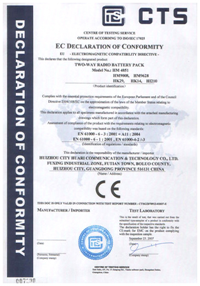 Certificate EMC2415-o